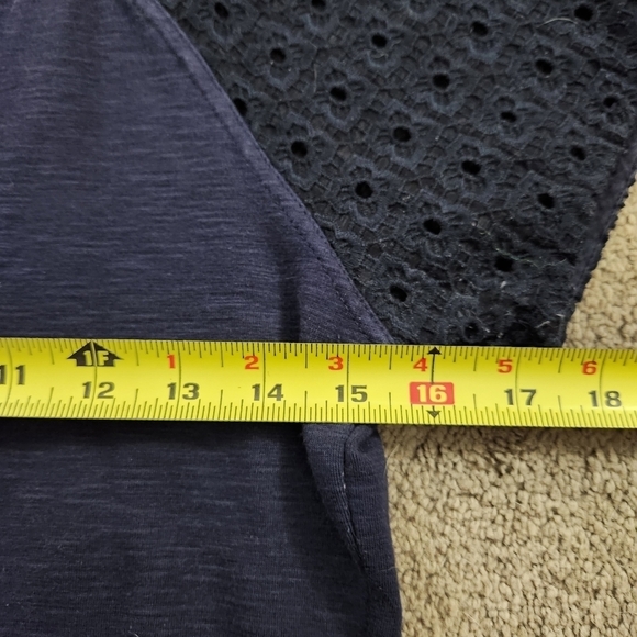 J Crew Short Sleeve Top with Lace Detail - Picture 8 of 10